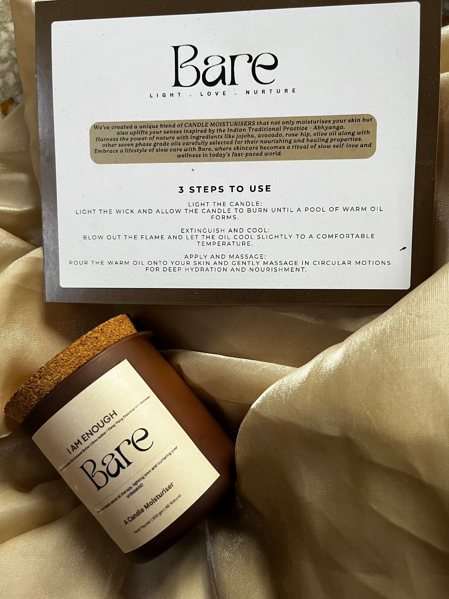 I AM ENOUGH Candle Moisturizer| Candles that melt into Body Oils